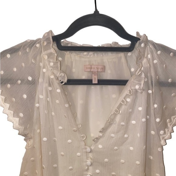 Rebecca Taylor polka dot embroidered blouse - Picture 3 of 6